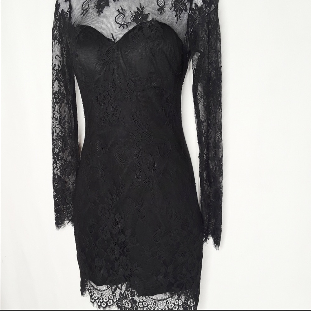 Bebe black lace dress